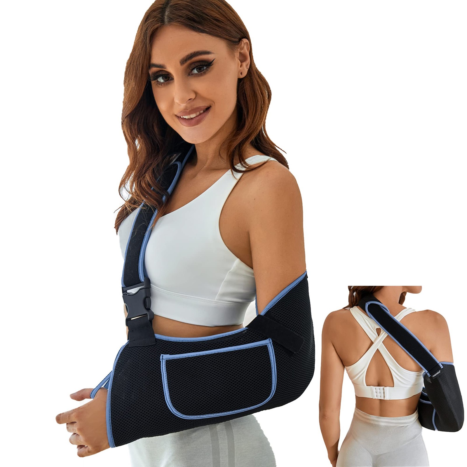 Arm Sling Shoulder Immobilizer – Rotator Cuff Support Brace – Comfortable Med…
