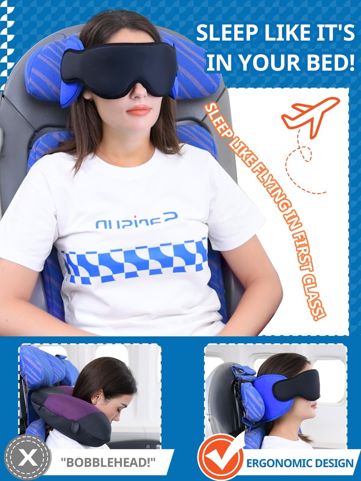 Travel Pillows for Airplanes, Airplane Pillow for Long Flight, Airp… Fast Ship