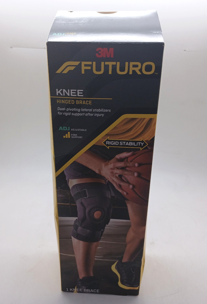 3M Futuro Adjustable Hinged Knee Brace Black One Size Firm Support ACL Arthritis