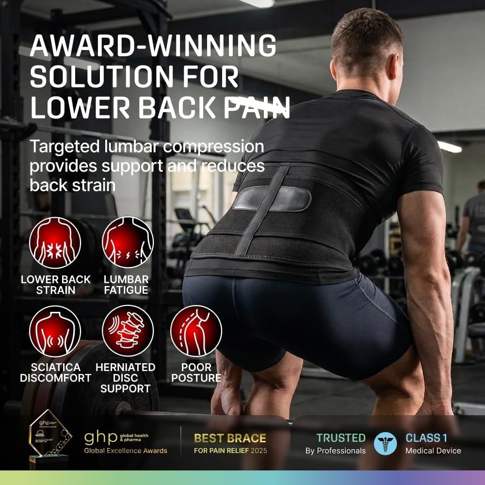 Pain Relief Back Brace with Hook & Loop Closure for Comfortable Movement