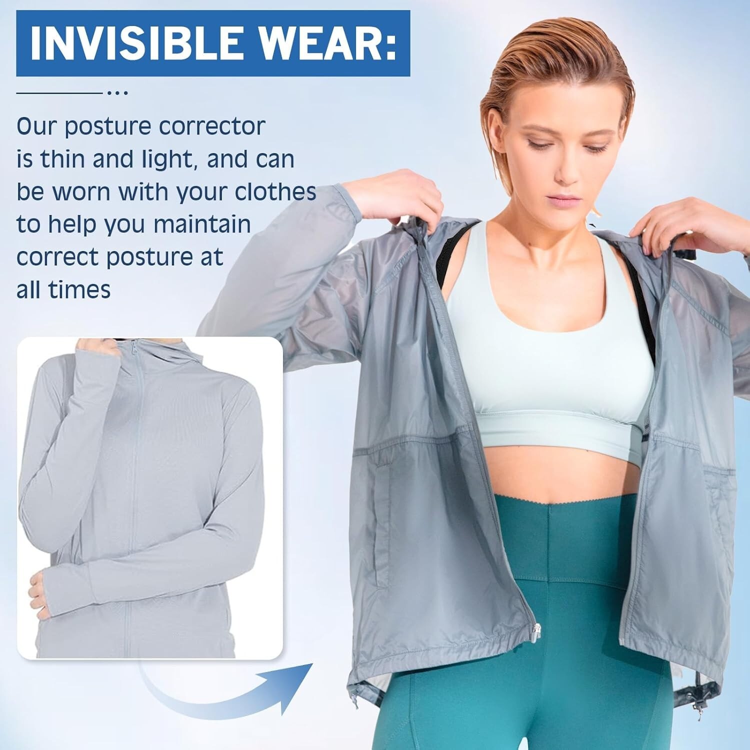 Adjustable Posture Corrector Unisex Back Brace Upper Spine Support Hunchback