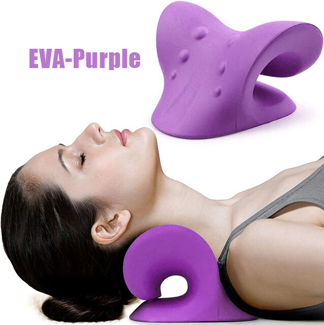 Neck Pillow Relaxer Shoulder Stretcher Traction Cervical Chiropractic Massage