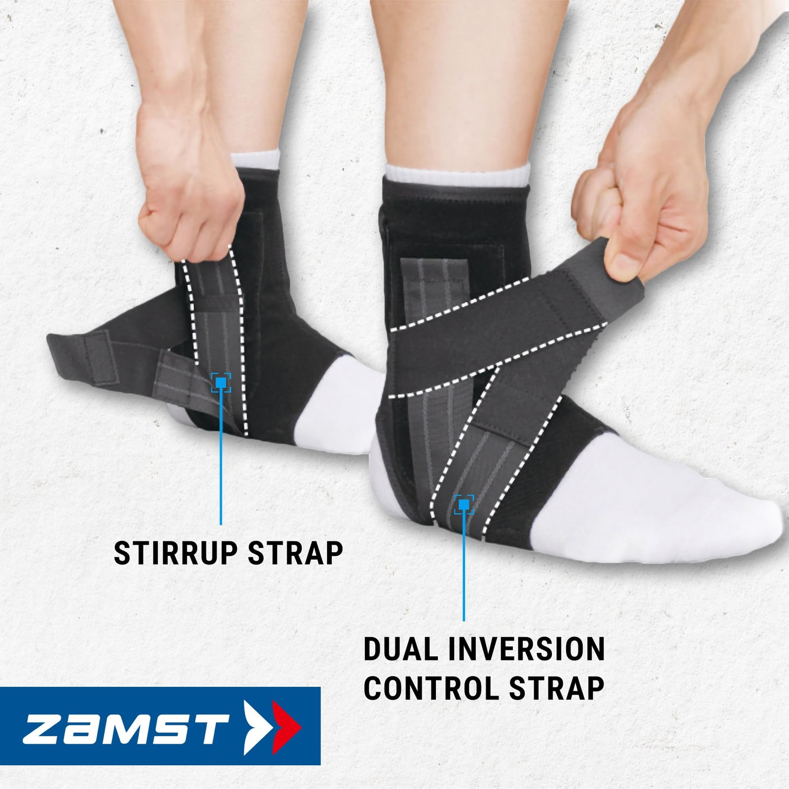 Zamst A1 Black Ankle Brace For Sports – Breathable Sports Ankle Support For Men