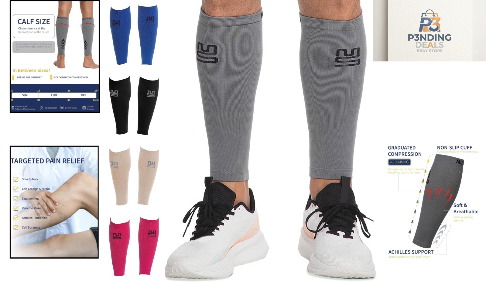 High-Stretch Calf Compression Sleeves – Supports Recovery & Enhances Performance