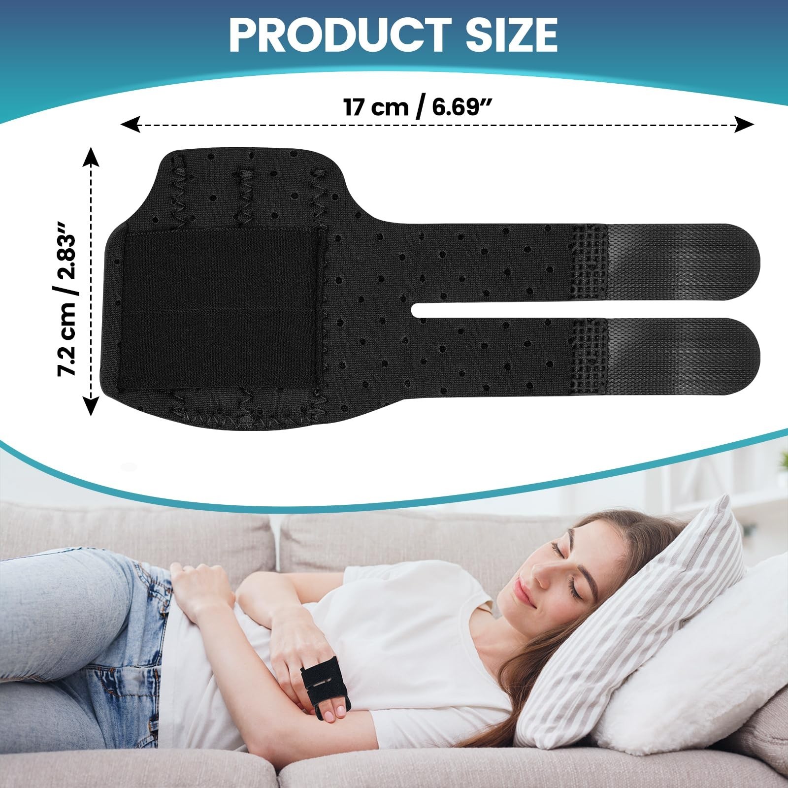 2 Pcs Trigger Finger Splint with 2 Metal Bars for double fingers, Finger Brac…
