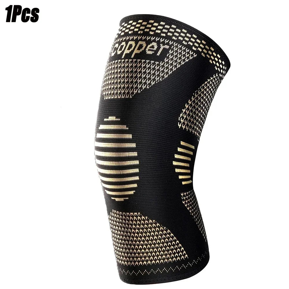 2x Copper Knee Sleeves Silver Compression Brace Support Sport Joint Injury Pain