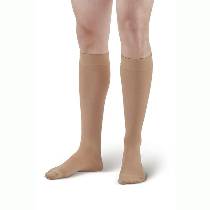 Ames Walker 20-30 mmHg Knee High Compression Stocking Black Medium M,