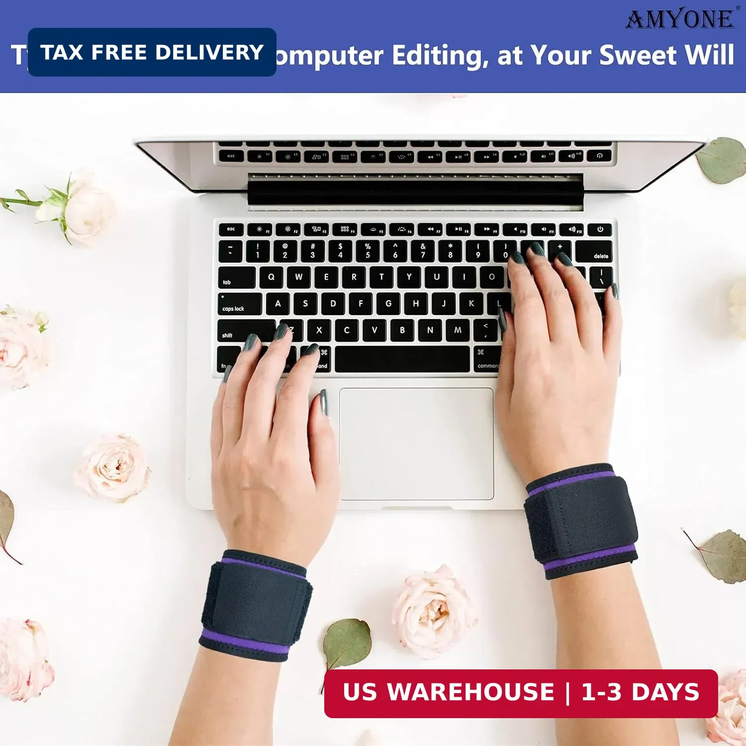 Wrist Brace, 2 PACK Wrist Wraps for Carpal Tunnel for Women. Wrist Support for W