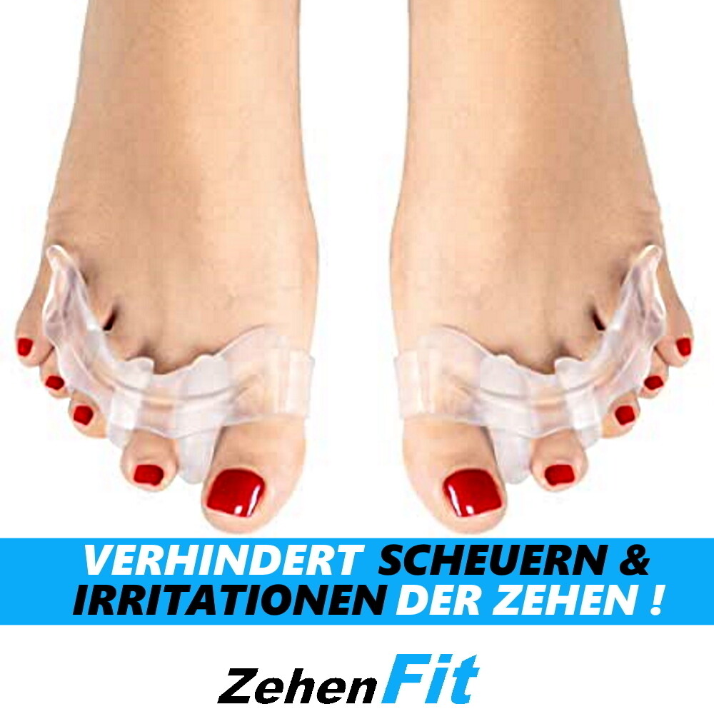 ToeFit Toe Spreader Splint Hallux Valgus Bandage Flip Flops [2 Pairs]