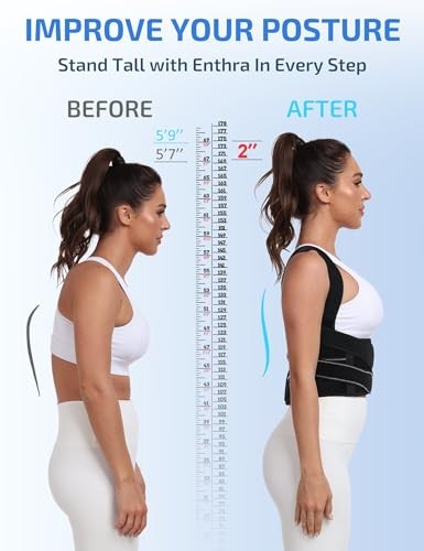 ENTHRA POSTURE CORRECTOR WITH BIONIC SYSTEM PRECISE BACK SUPPORT SIZE: M – BLACK