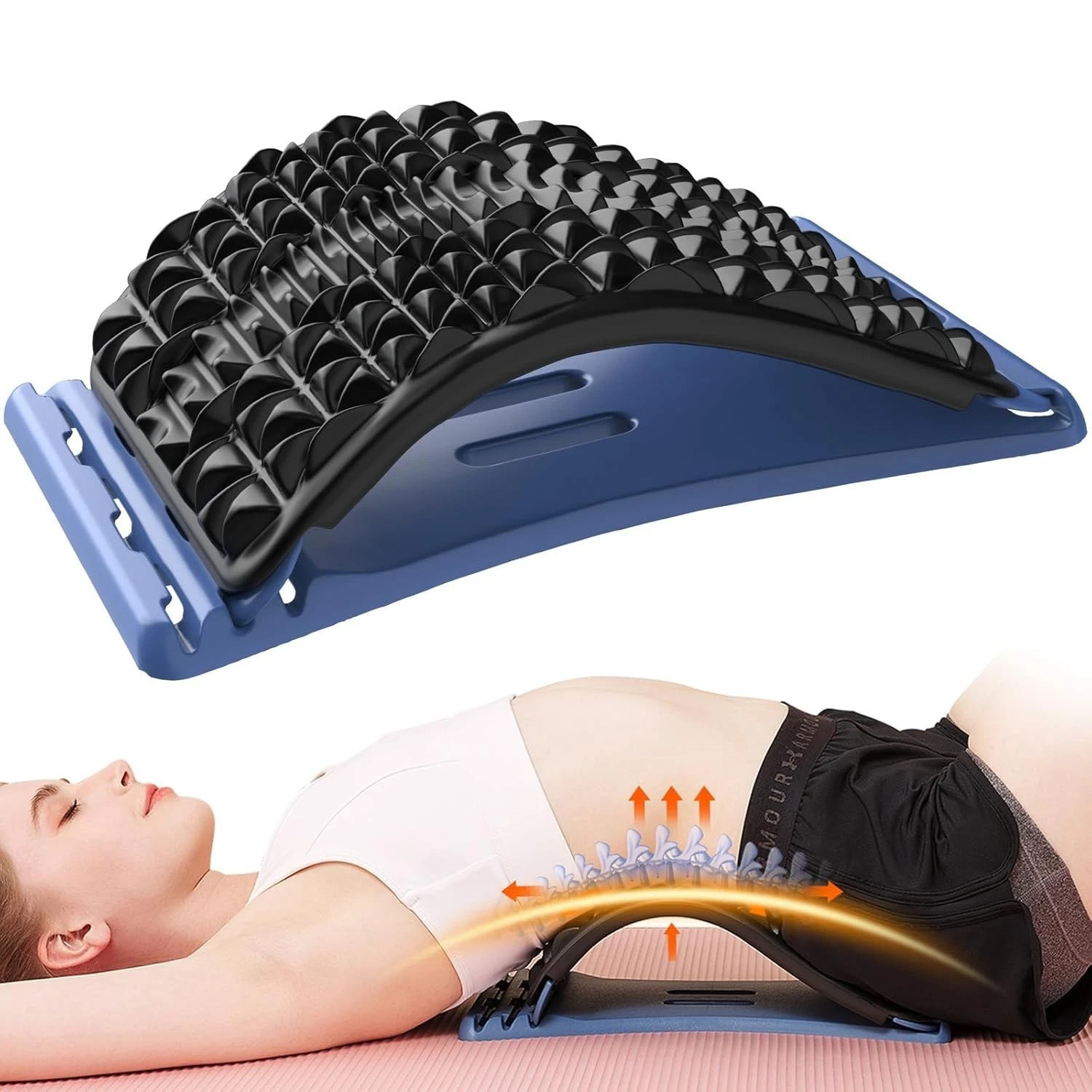 GENERIC BACK STRETCHER FOR LOWER BACK PAIN RELIEF – BLACK/BLUE