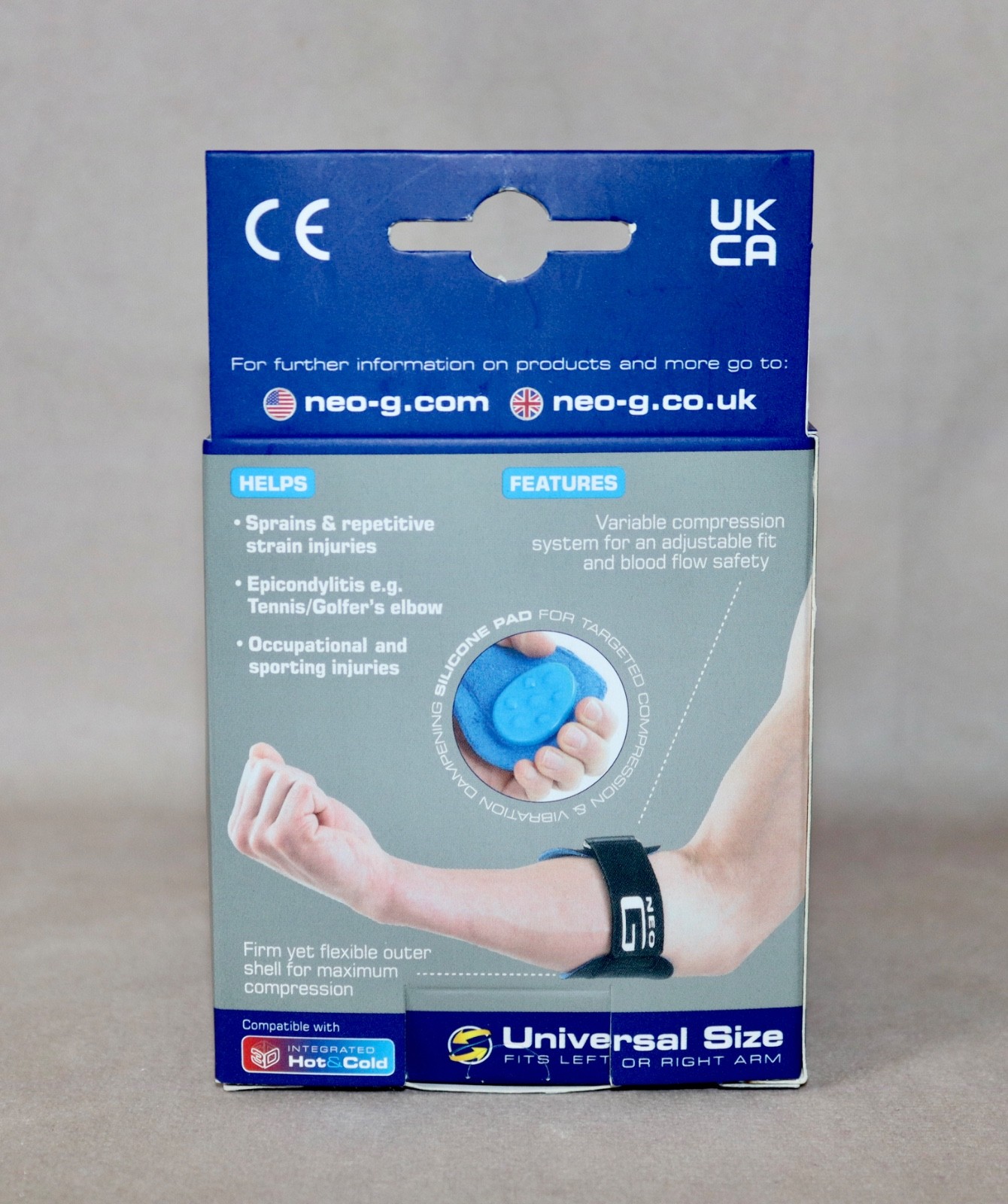 NEO G Medical & Lifestyle Innovation ~ Elbow Clasp ~ Tennis ~ Golf ~ Firm NEW