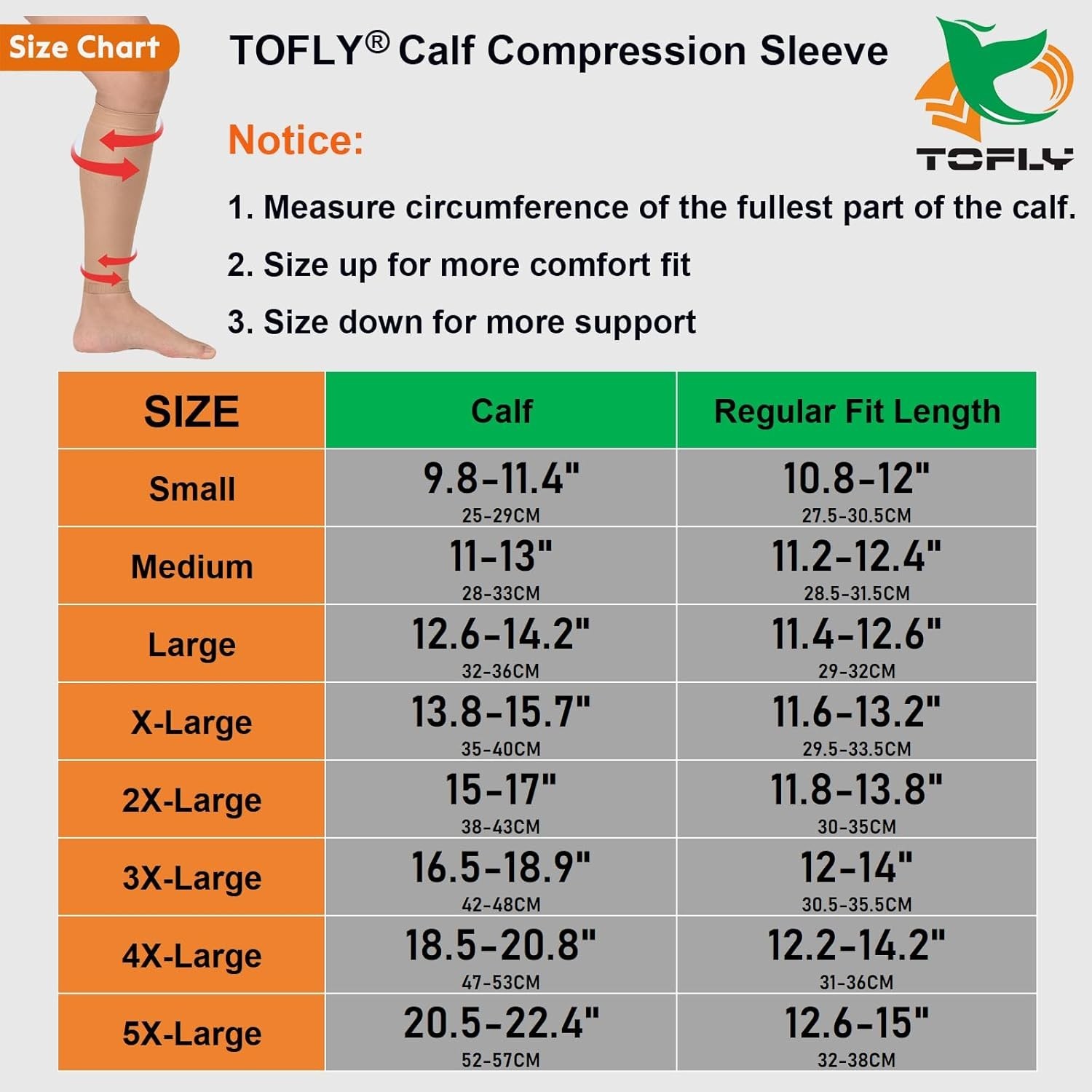 Calf Compression Sleeve for Men & Women, 1 Pair, Footless Compression Socks 2…