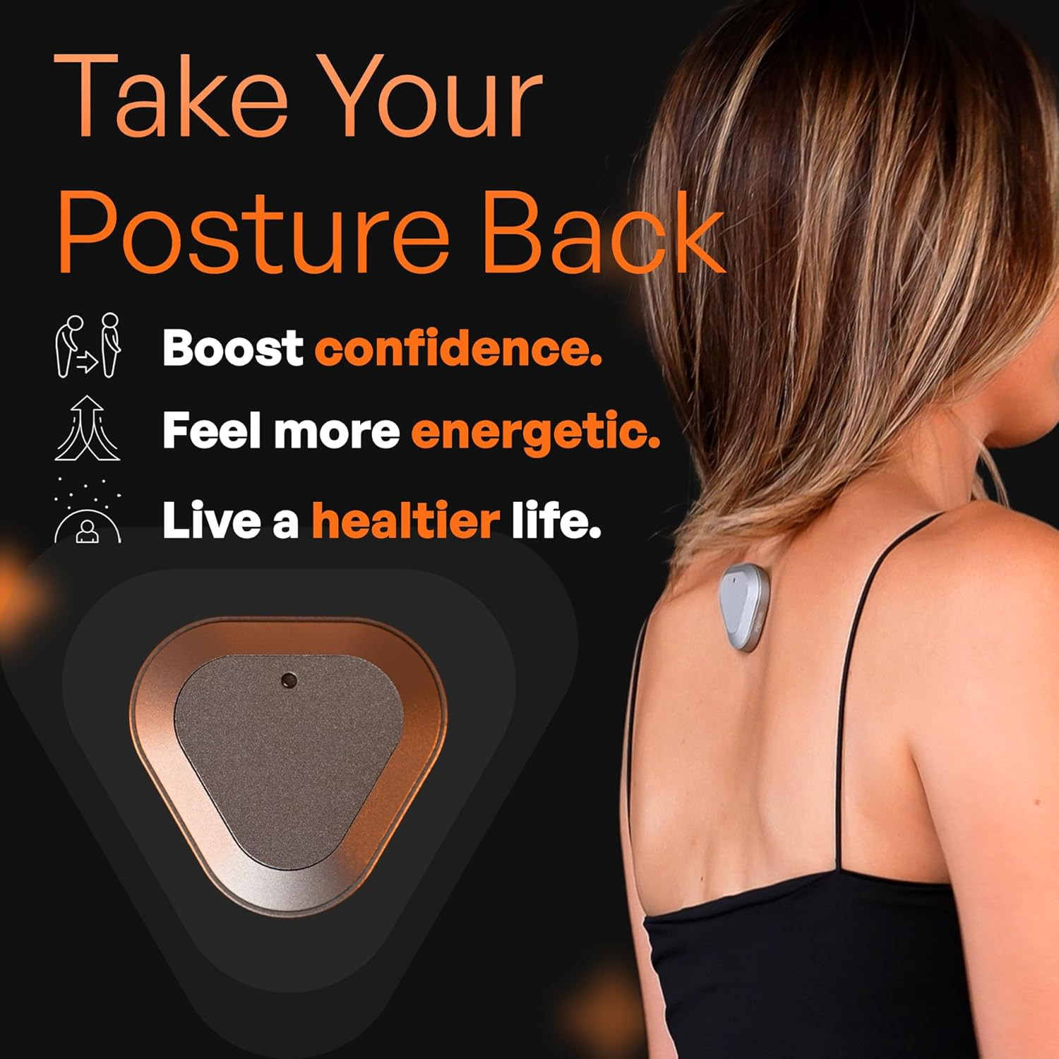 Straight plus AI Powered Posture Corrector Trainer Device (Necklace Included) –