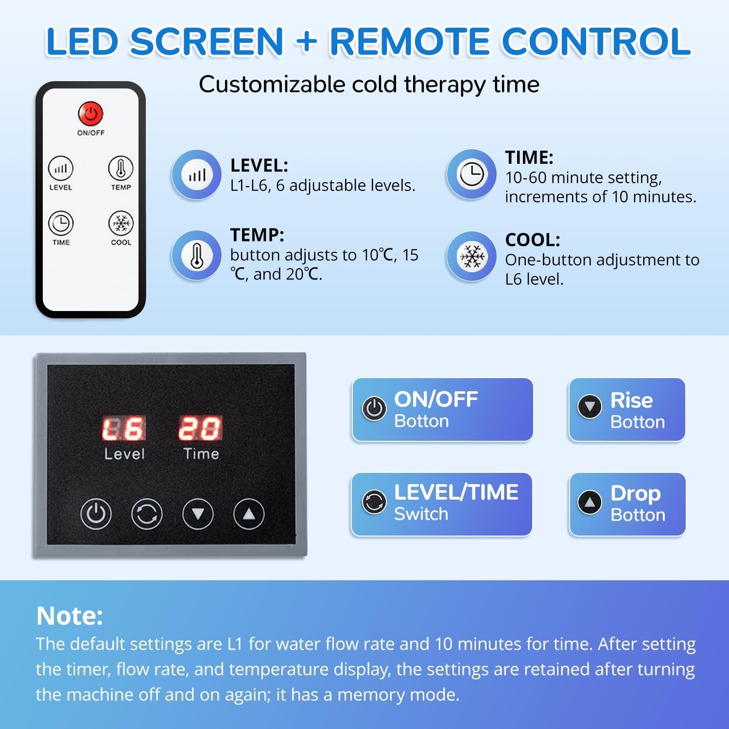 SELOOYE Cold Therapy Machine Programmable Timer Wireless Remote Quiet Pump