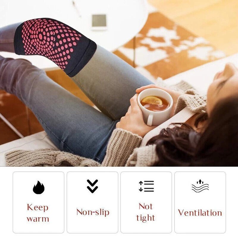 2pcs Self Heating Knee Pad Therapy Arthritis Support Brace Protector Leg Warmer