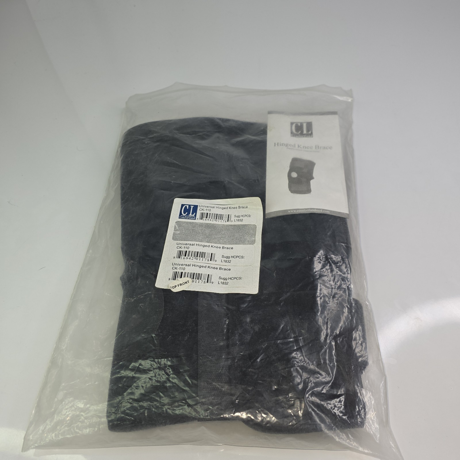 Comfortland CK-110 Universal Hinged Knee Brace Black