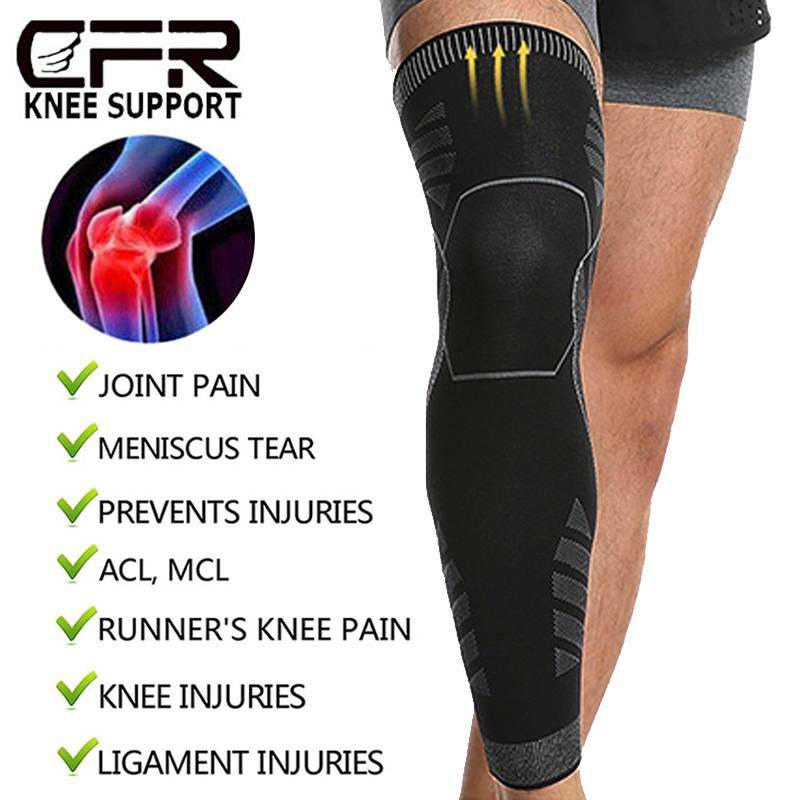Compression Long Sleeve Support Leg Knee Brace Socks Sport Pain Relief Unisex