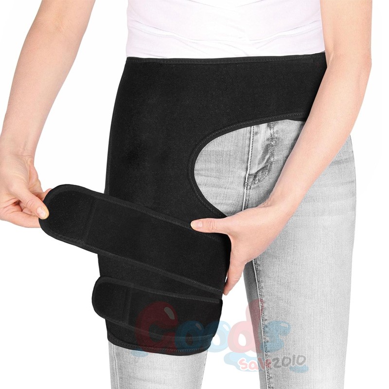 Adjustable Thigh Compression Sleeve Hip Brace for Groin Hamstring Pull LowerBack