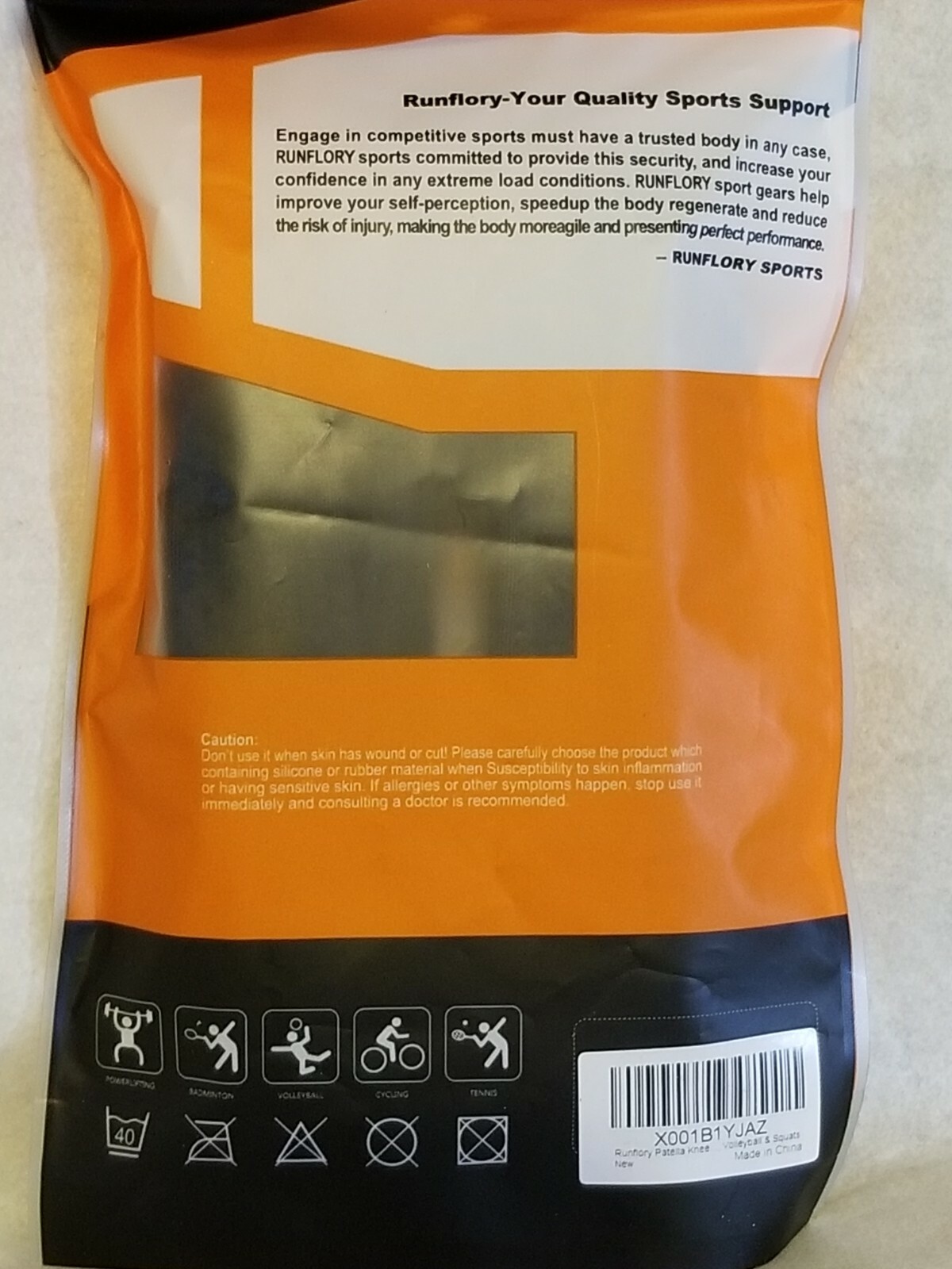 Runflory Patella Knee Straps Support Braces 2 Pk Volleyball Squat Adjustable NEW