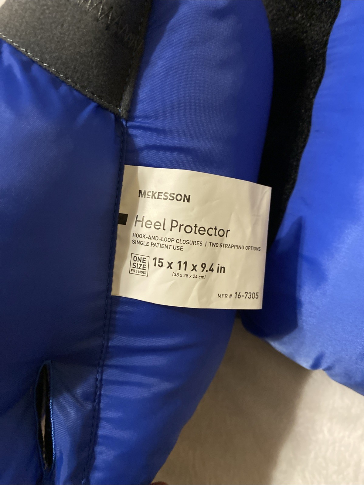 McKesson Heel Protector 15x11x9.4 Hook And Loop Closure One Size. 2 count