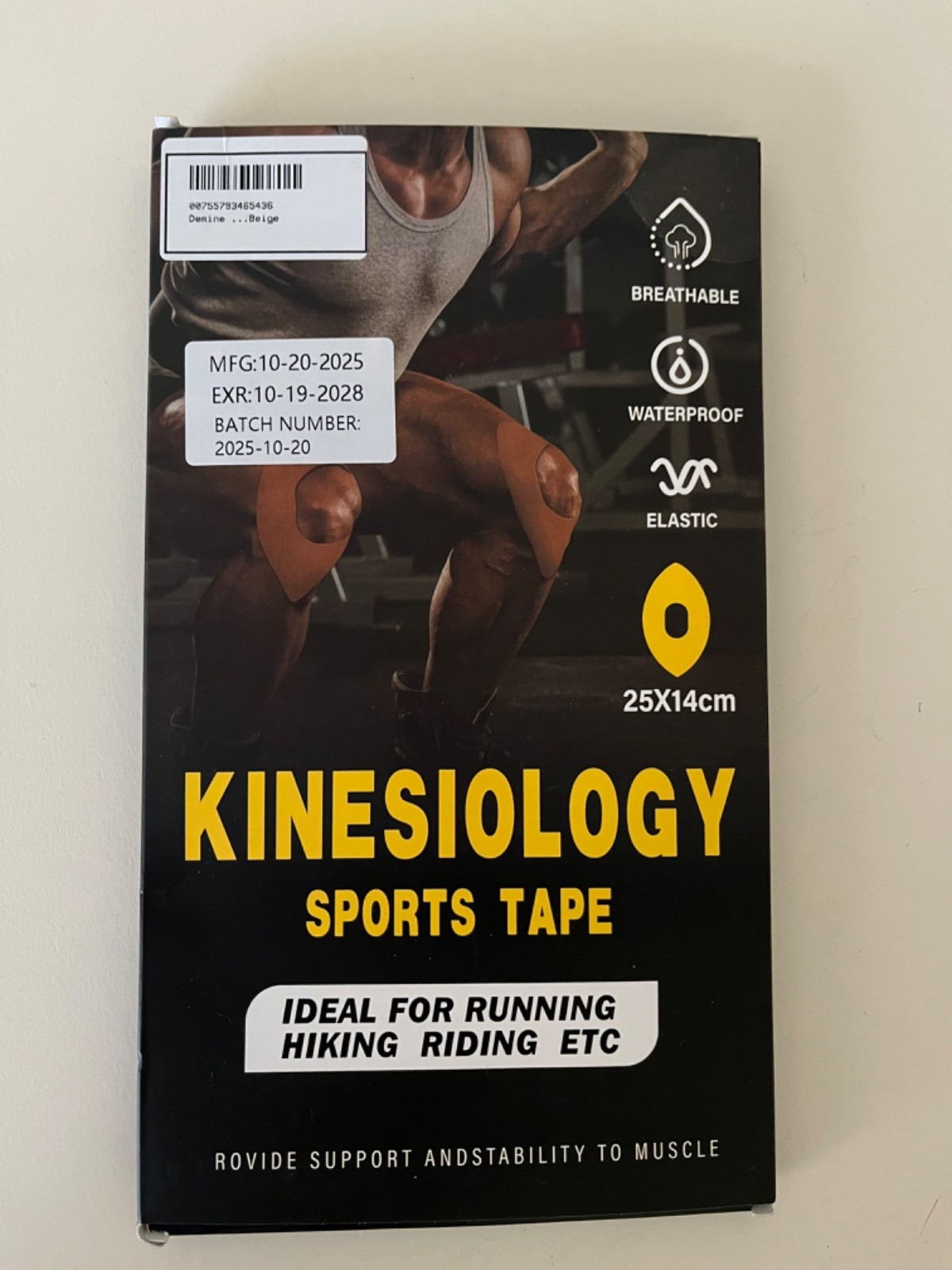 5 pcs Pre Cut Kinesiology Tape for Knee Waterproof Sports Support