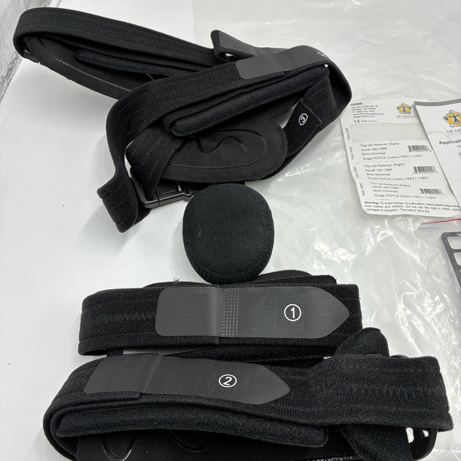 Dr Medical The OA Reliever KB-138R Adjustable RIGHT side Knee Brace with KIT