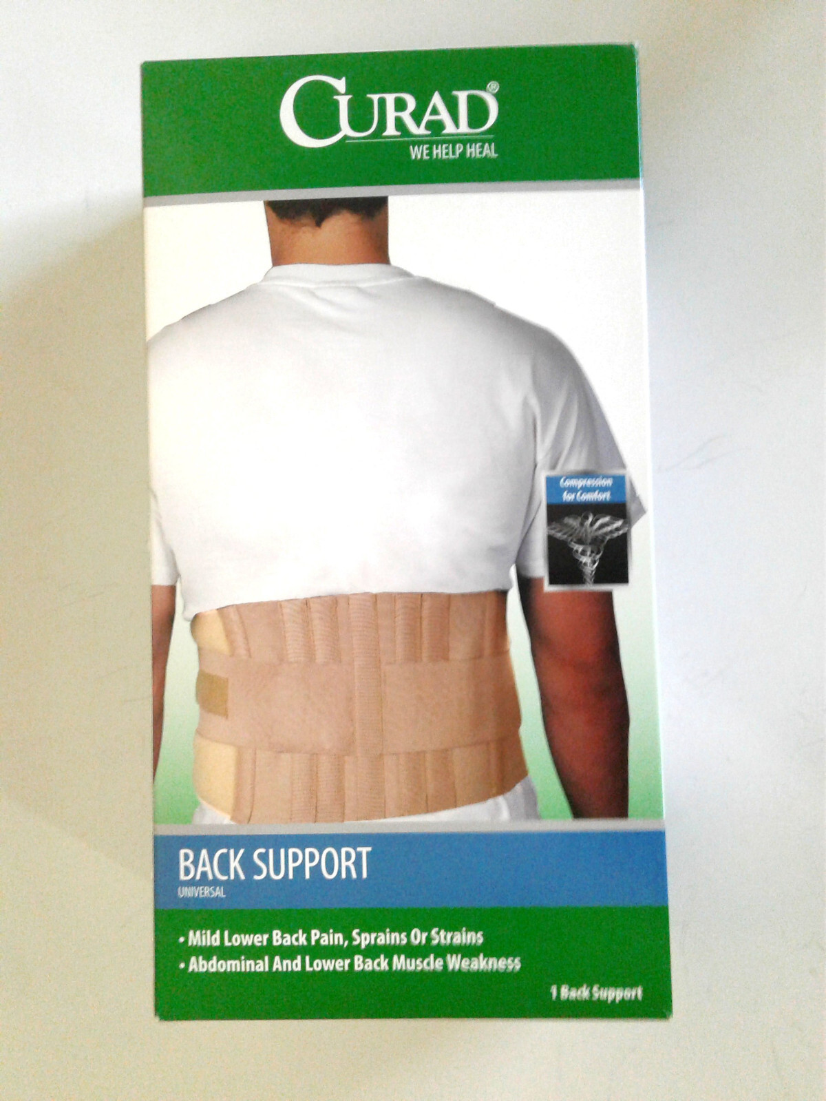 CURAD UNIVERSAL BACK SUPPORT We Help Heal Lower Back Pain, Sprains Strains
