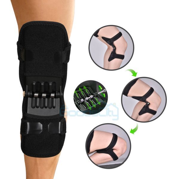 1/Pair Knee Pads Booster Joint Support Brace Lift Squat Sport Power Spring Force
