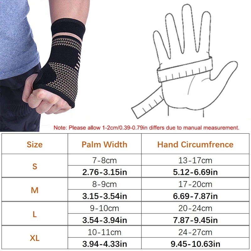 Wrist Hand Support Brace Carpal Tunnel Sprain Arthritis Gym Sports Right / Left