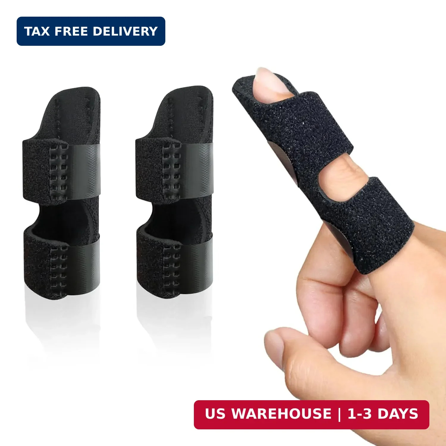 2 Pack Finger Splint, Universal Trigger Finger Brace for Broken/Arthritis Pain a