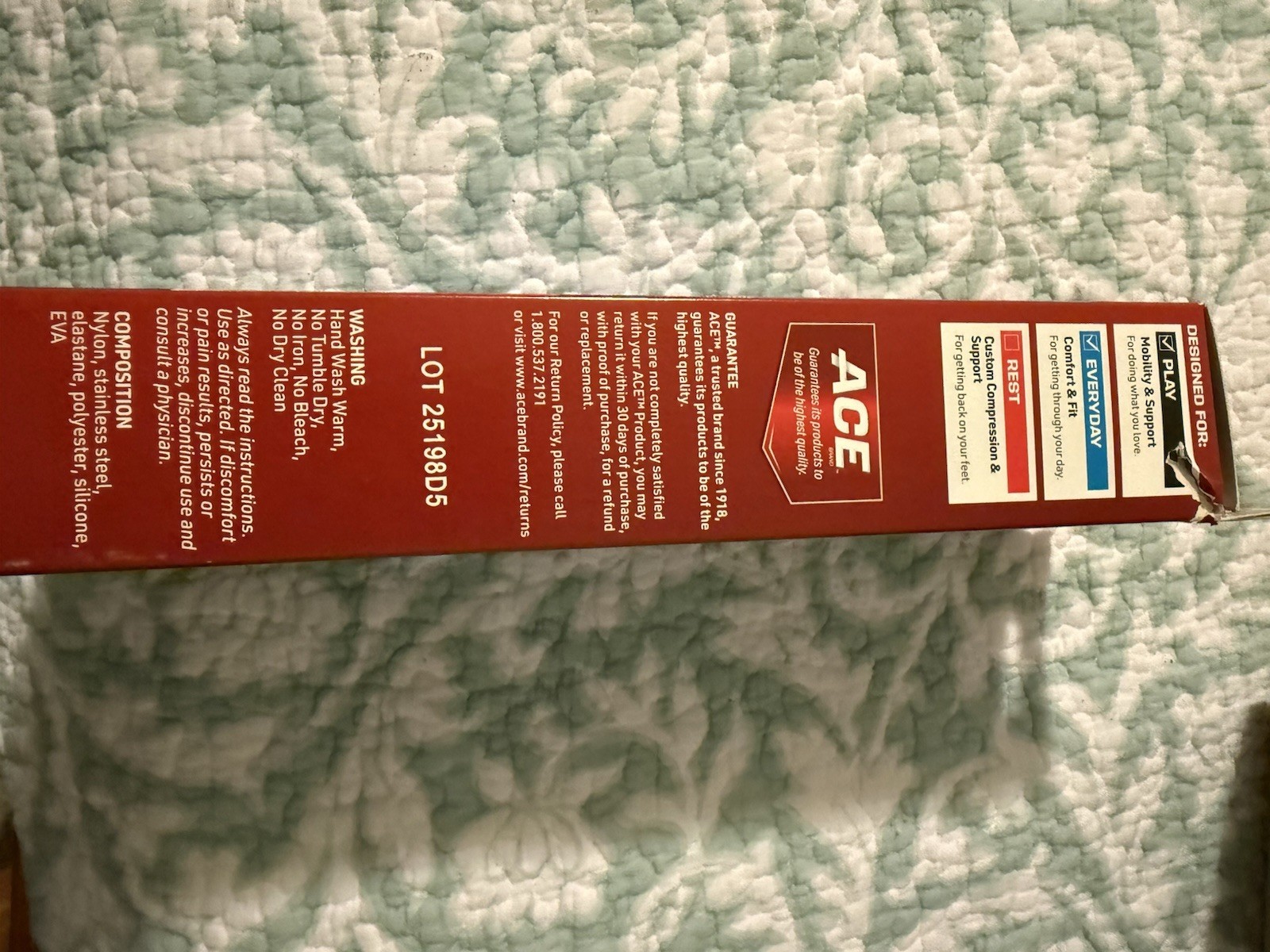 Ace Elastic Comfort Band With Silicone Beading, Sz. L/XL W/Stabilizers