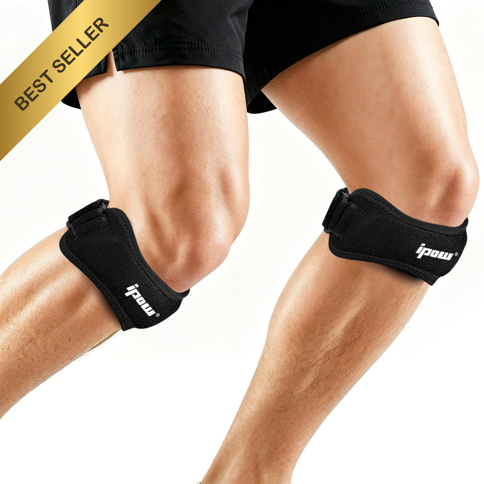 IPOW 2 Pack Patella Tendon Knee Strap Support Pain Relief for Running Workouts