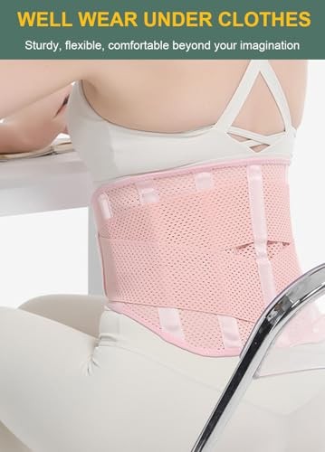 Lightweight Back Brace for Lower Back Pain Women Men, Adjustable Lumbar Support