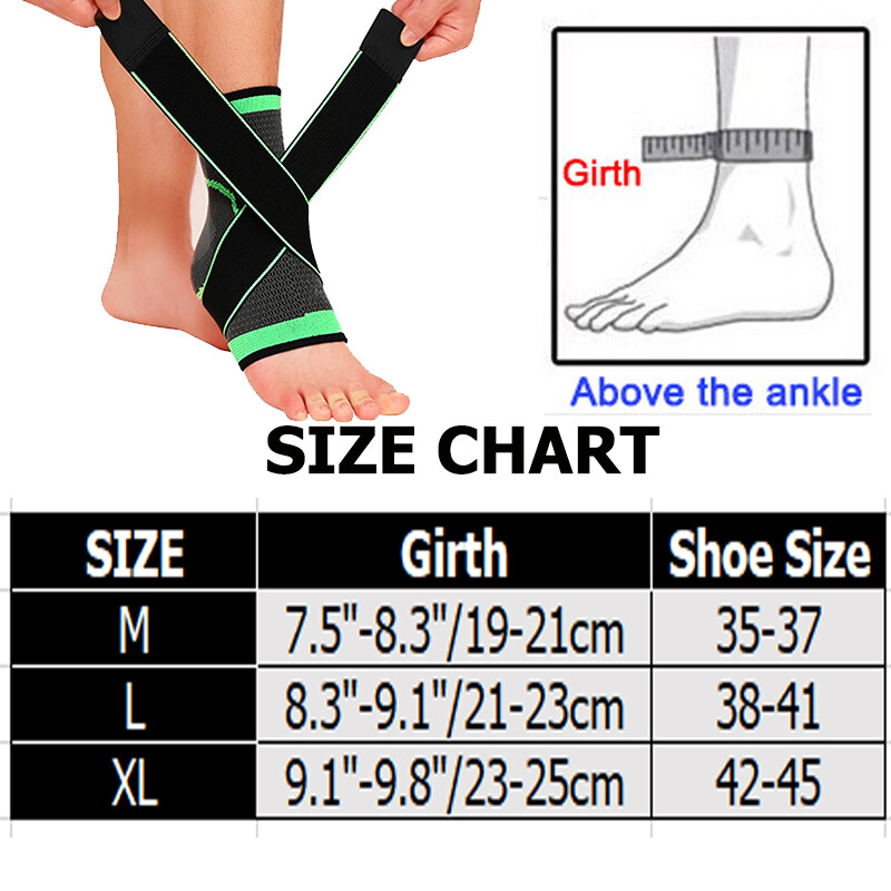 Ankle Brace Support Compression Sleeve Plantar Fasciitis Foot Wrap Pain Relief