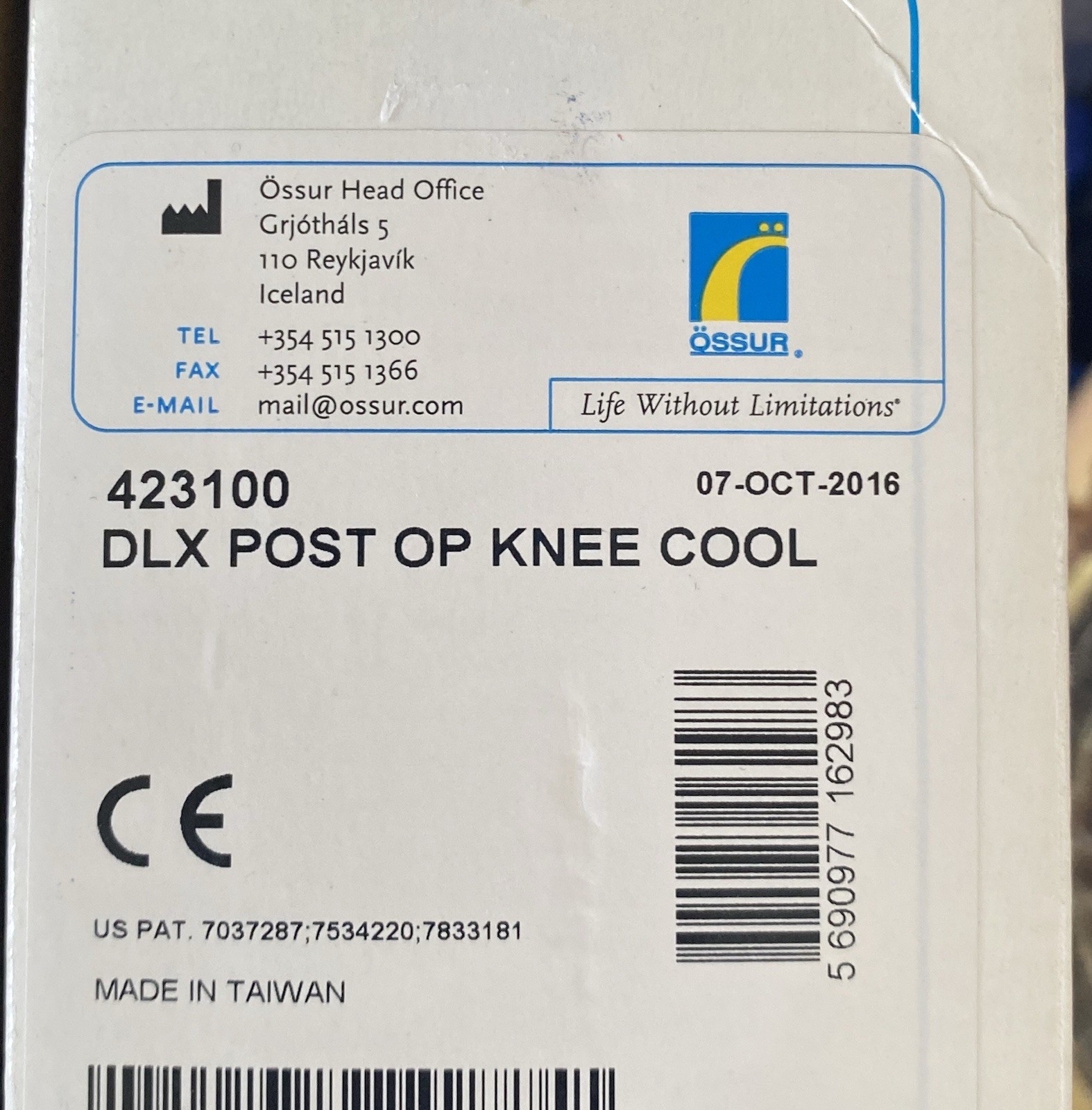 Ossur Rebound Post-Op Knee Brace Pediatric ROM Immobilizer ACL Meniscus Recovery