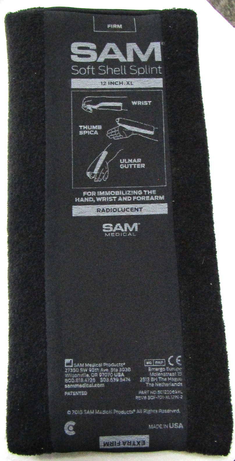SAM Soft Shell Splint First Aid Medical Immobilizer for Sprains and Fractures
