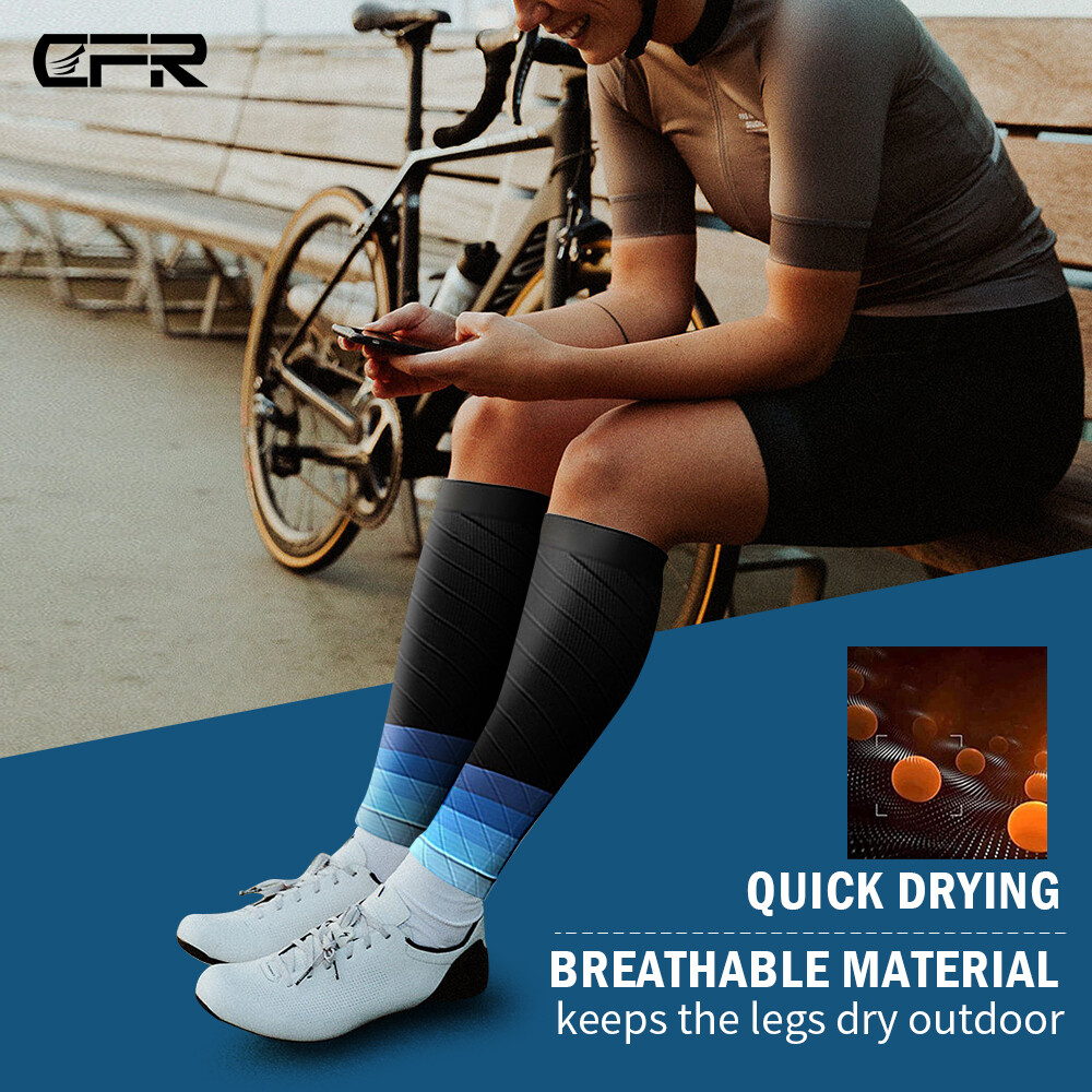 Compression Sleeve Calf Support Brace Graduated Leg Varicose Edema Sport Running