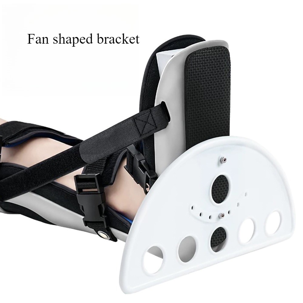 Black Plantar Fasciitis Night Splint Large Hook and Loop Strap for The Foot Heel