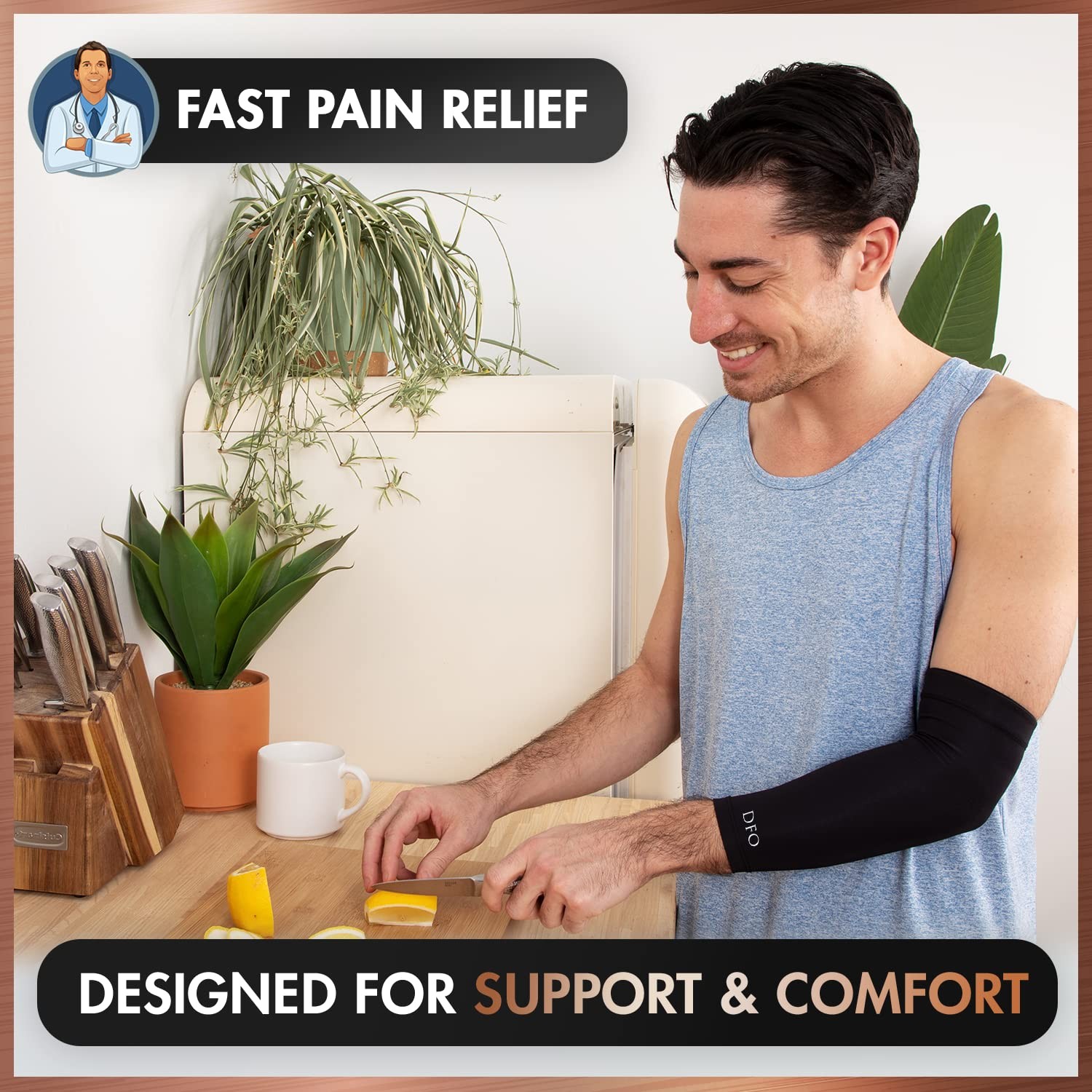 Copper Compression Elbow Sleeve, Medium, 1 Sleeve