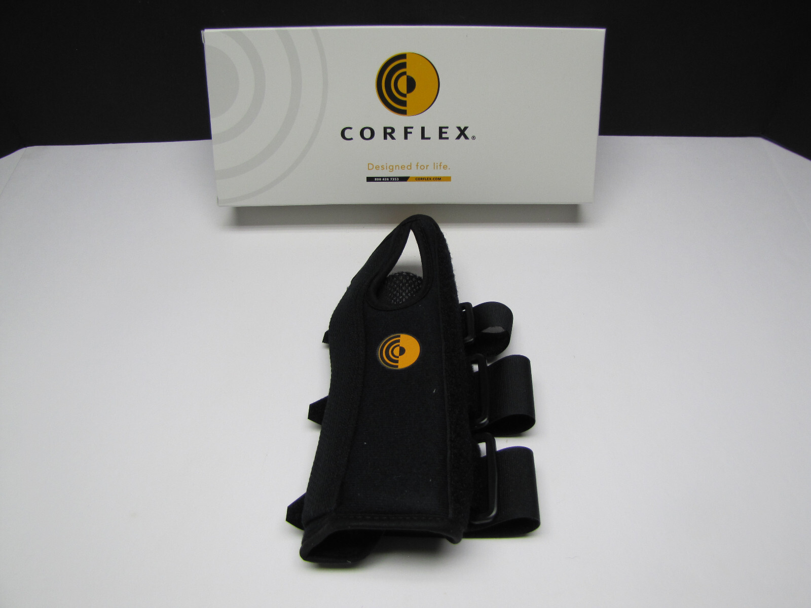 Corflex 8″ Ultra Fit Wrist Splint Brace Support w Thumb Hole – Right X-Small