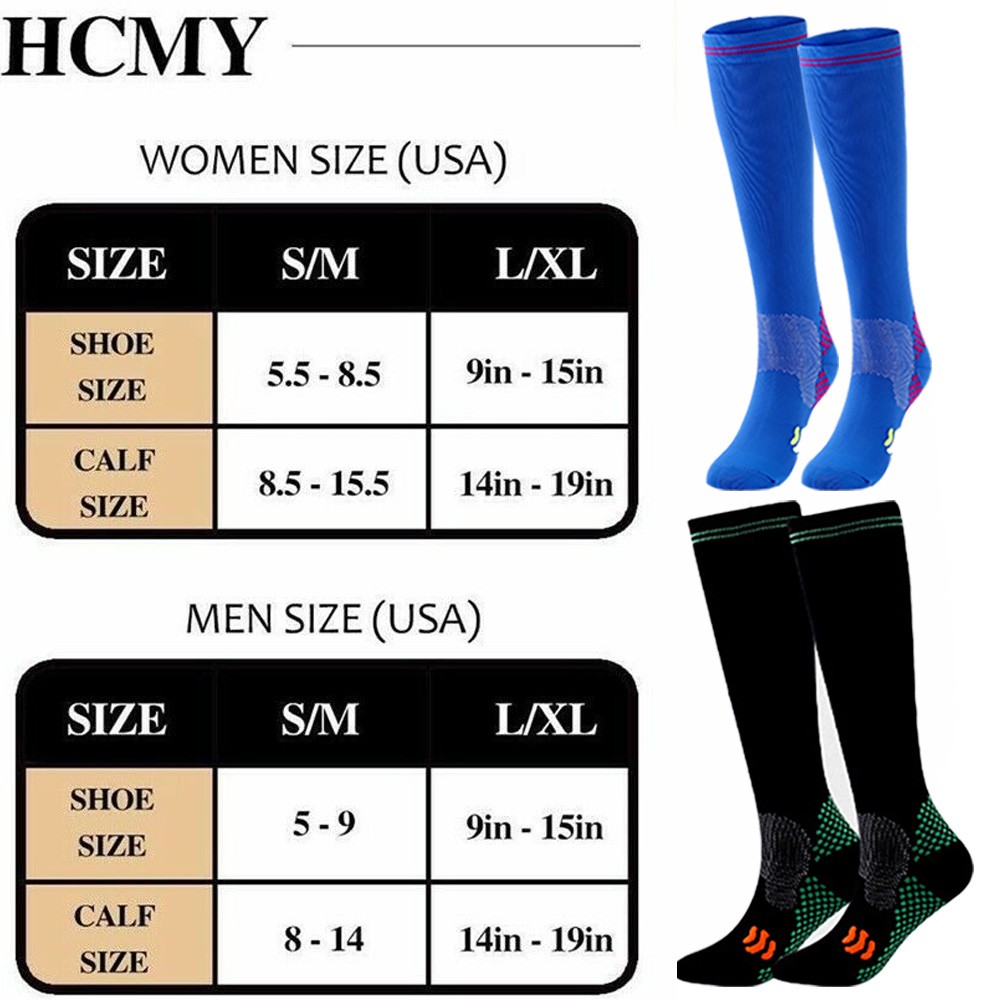 Compression Socks Stockings Womens Mens Knee High Medical 20-30 mmHG S/M – XXL
