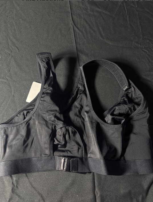(40D)Exerin Post Surgery Front Closure Bra, Black