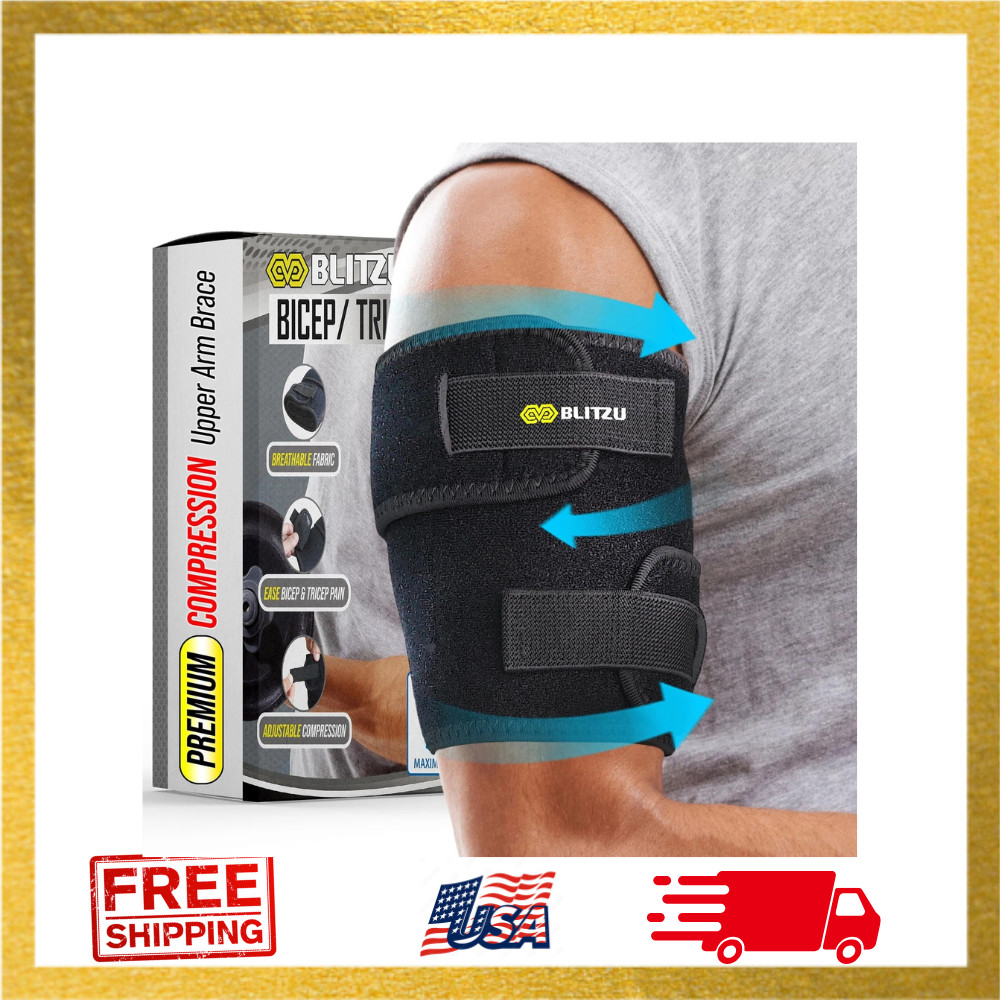 Bicep Tendonitis Brace, Upper Arm Wrap, Tricep Compression Sleeve Support Ban