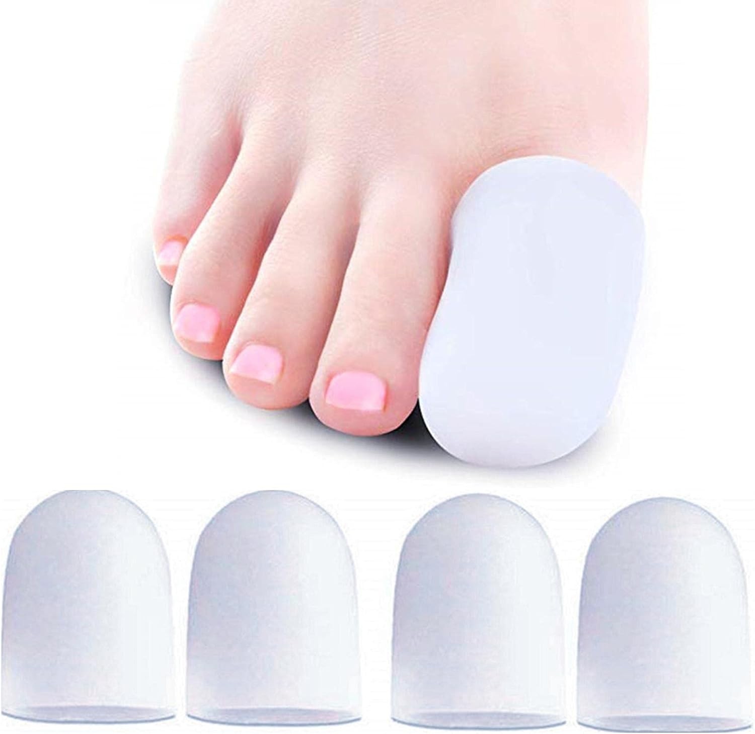 Set 12x gel toe caps for the big toe to prevent blisters calluses toe separators