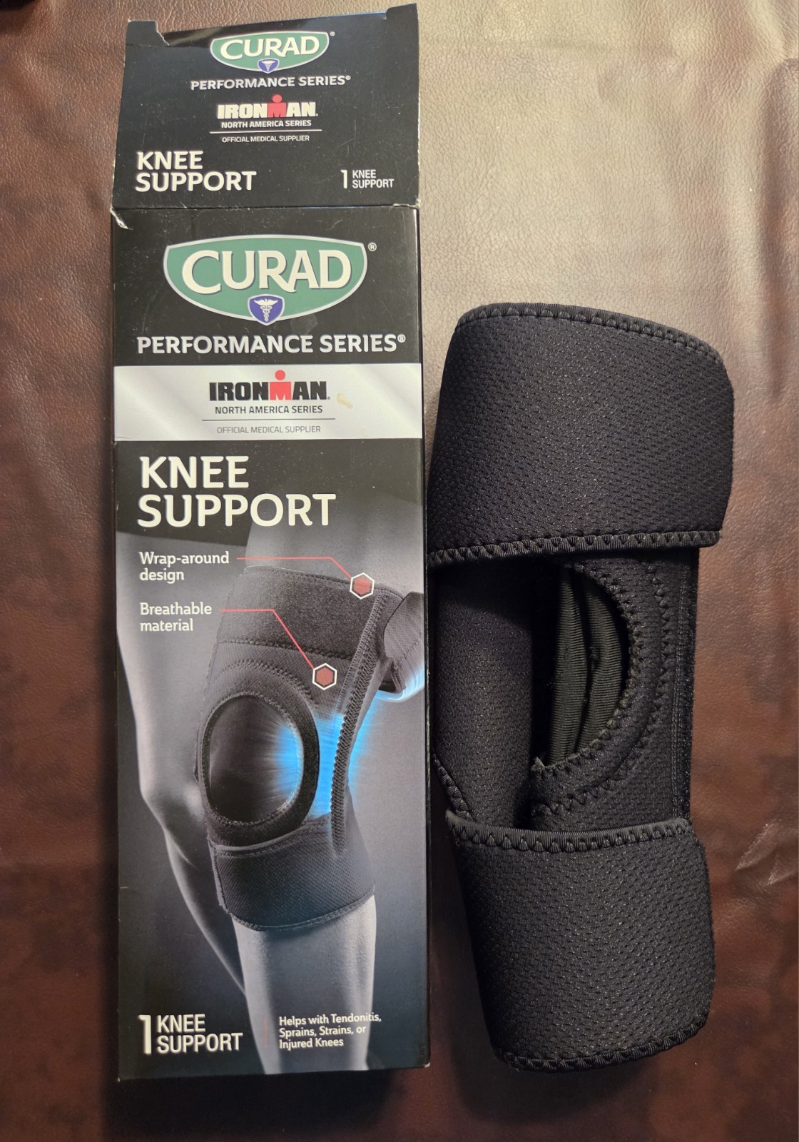 Curad Performance Series Knee Support Universal Size Firm Compression Open Box