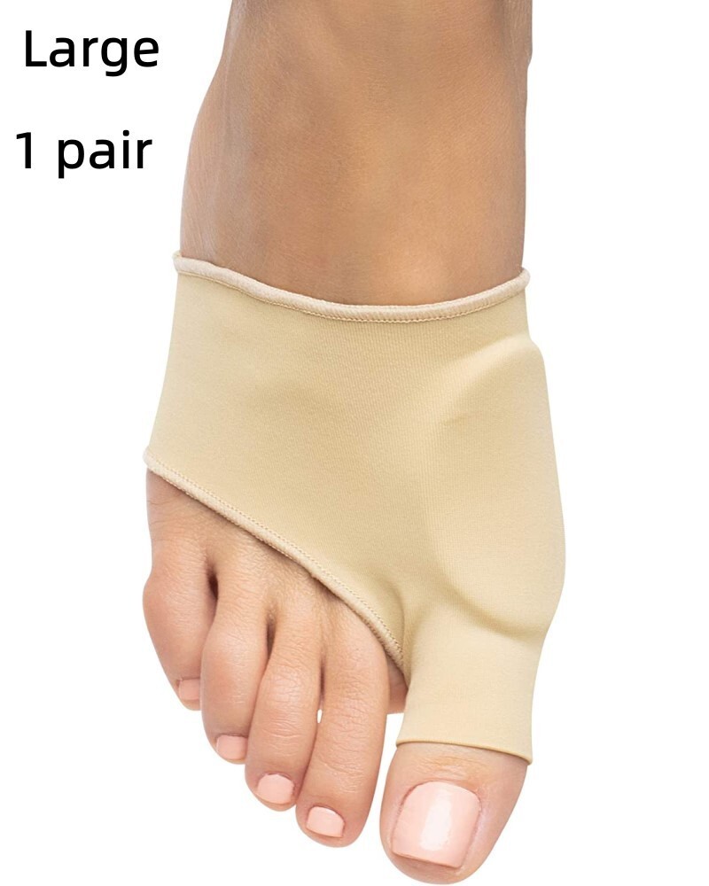 1 Pair Large Size Bunion Corrector and Bunion Relief Sleeve with Gel Bunion Pads