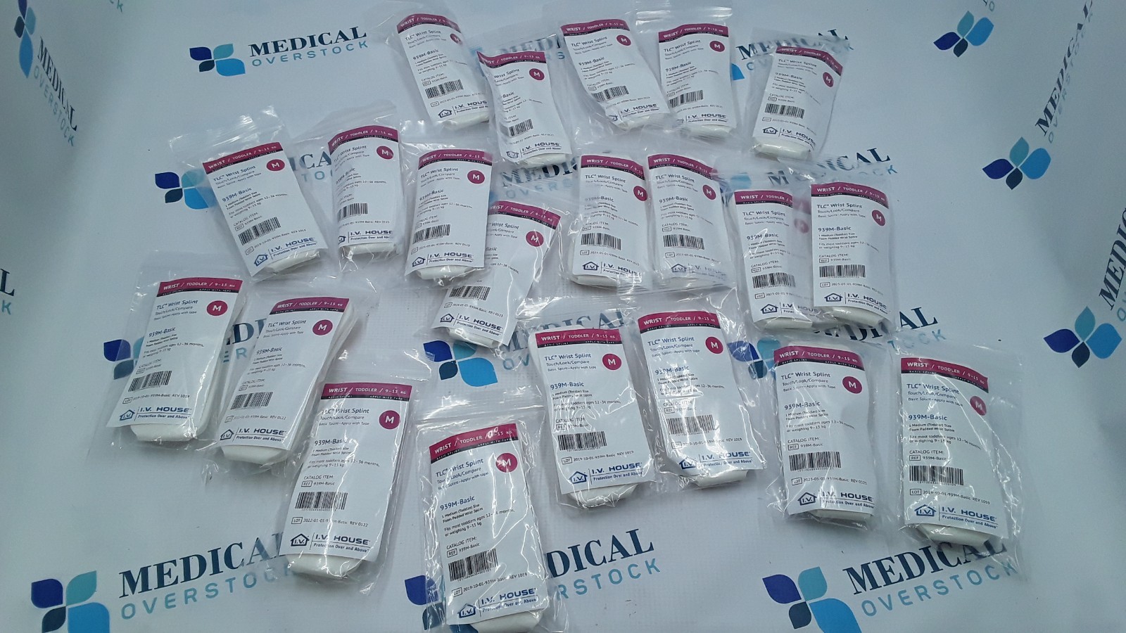 I.V. House TLC Wrist Splint M Toddler 9-15kg REF 939M-Basic Lot of 20