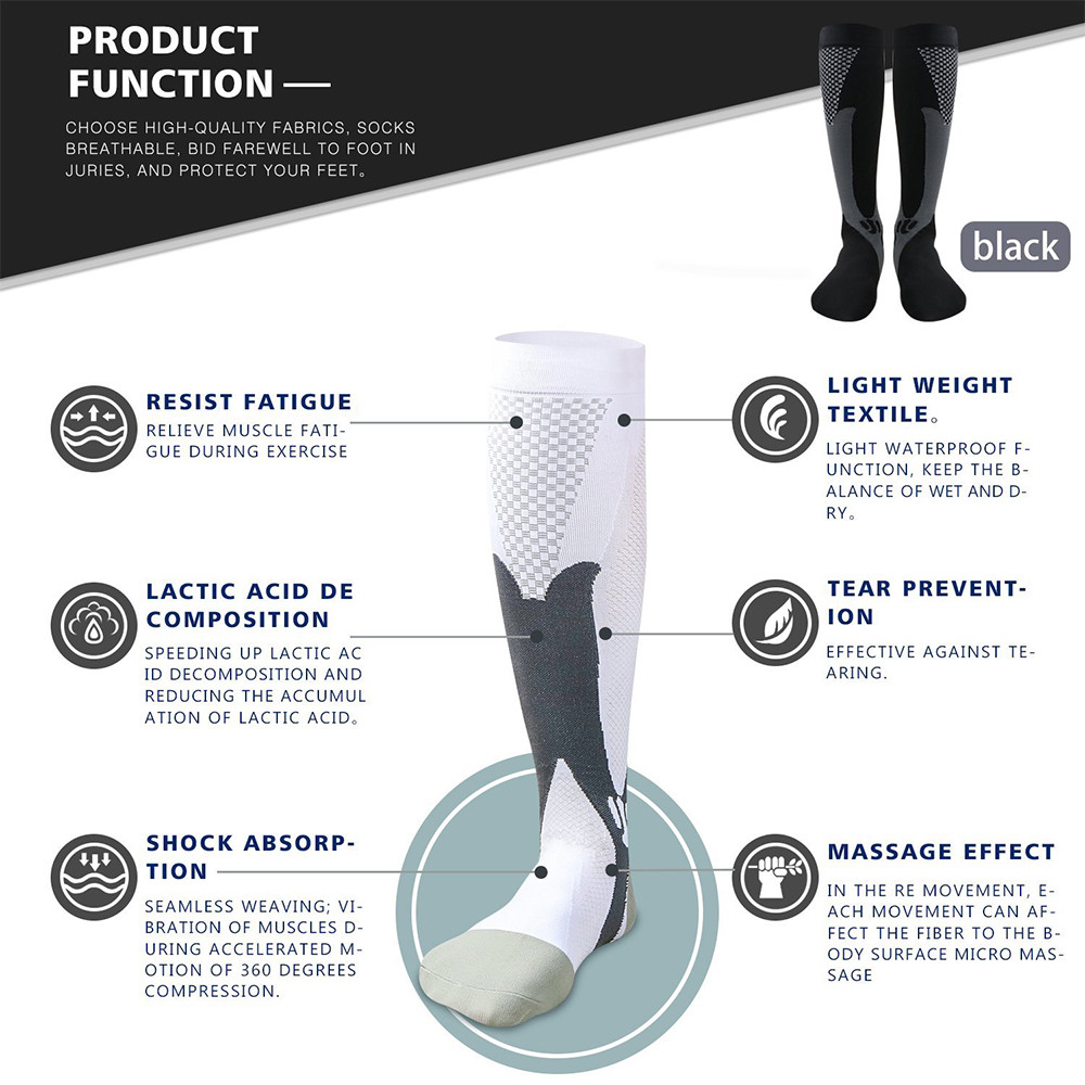 Compression Socks Graduated 20-30mmHg Stockings Athletic Sports Varicose Veins