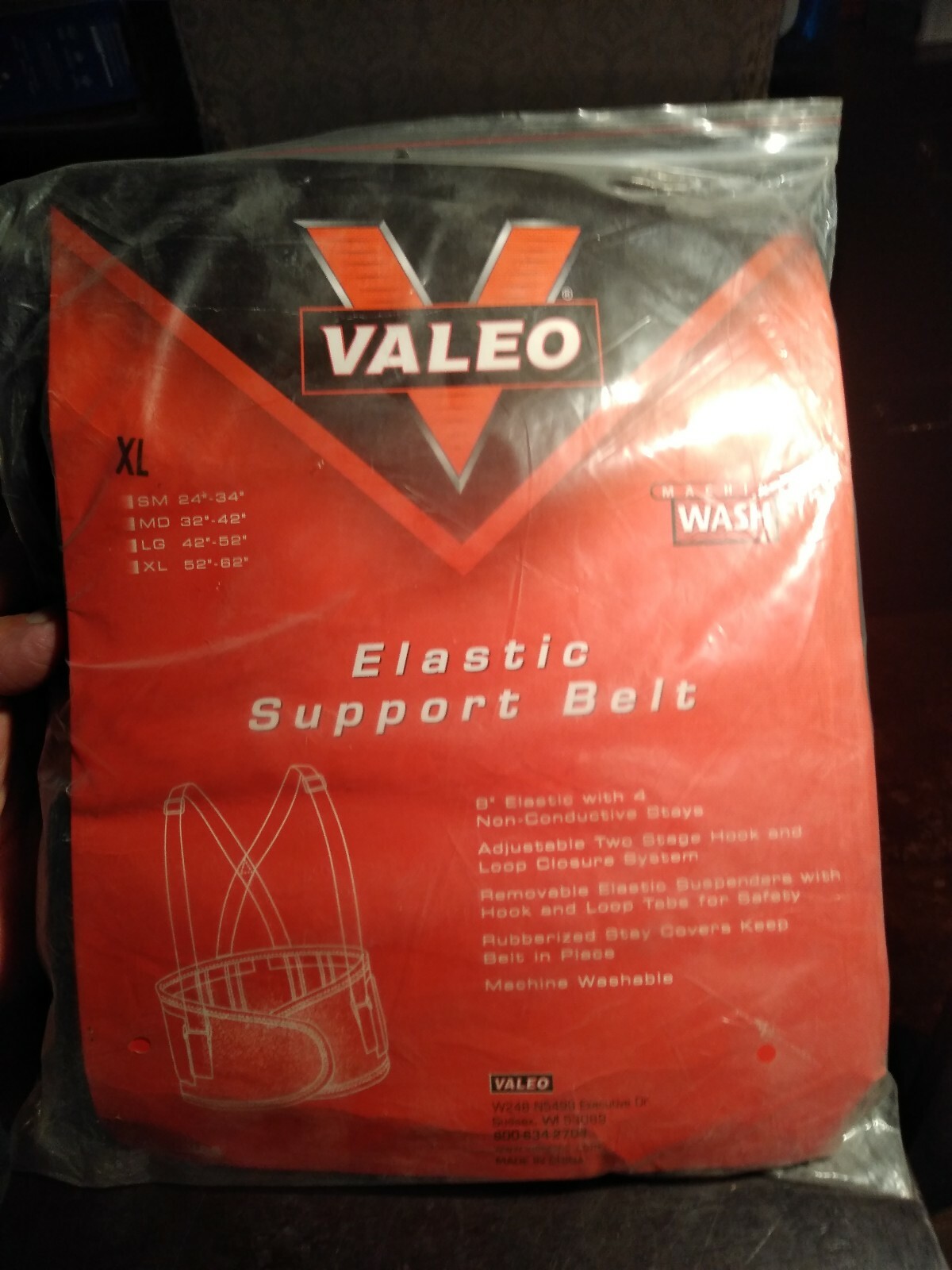 VALEO ECONOMY ELASTIC SUPPORT BELT SIZE SMALL